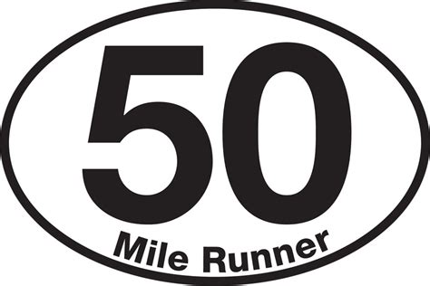 50 Mile The Runner Stickers