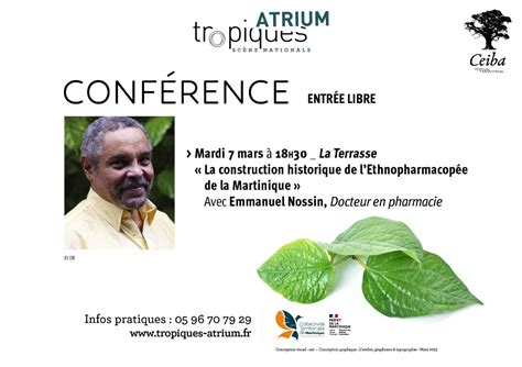 Conférence Sur La Pharmacopée De Martinique Ceiba 2023 Tropiques Atrium
