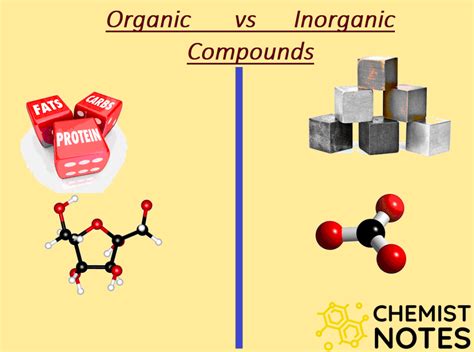Organic And Inorganic Compounds Difference Between Organic And