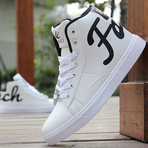Fashion Men Casual Shoes Man High Top Shoes 2019 New Lace Up