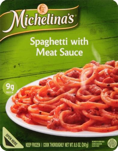 Michelinas Authentico Spaghetti With Meat Sauce Frozen Meal 85 Oz