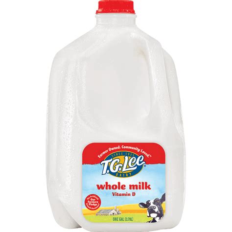 T G Lee Dairy Pure Whole Milk 1 Gallon Market Place Delivery