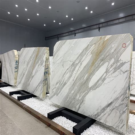 Italian Calacatta Gold Polished White Marble Big Slab Floor Tiles Price