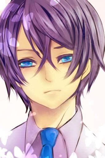 Image of purple eyed guy offering hand anime boys picture 227791. Purple Anime Boy Hair | Wiki | Anime Amino