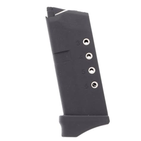 Promag 9mm 6 Round Magazine With Extension For Glock 43 Pistols