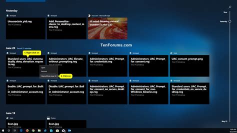 General Tips Clear Activities From Timeline In Windows 10
