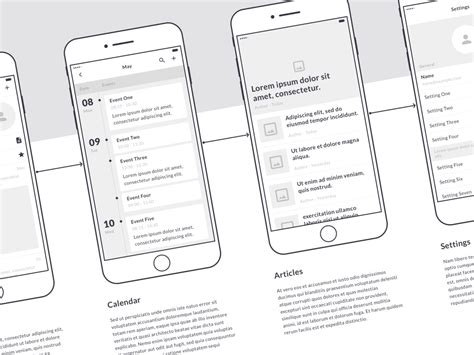 Mobile Wireframe Kit Uiux Assets