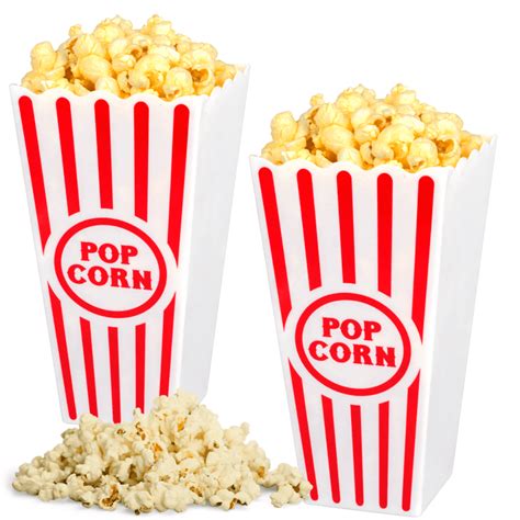 Popcorn Tub Red And White Striped Classic Popcorn Containers For Movie