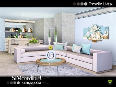 Simcredibles Treselle Sims 3 Living Room Living Room Sets Modern