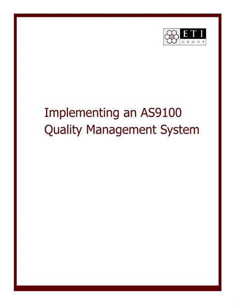 Pdf Implementing An As9100 Quality Management System Dokumentips