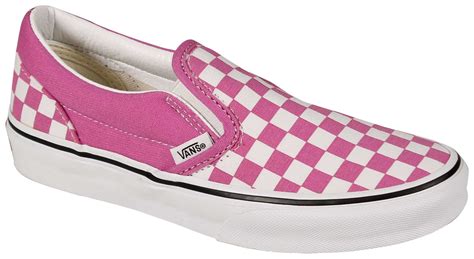 Vans Kids Classic Slip On Shoe Checkerboard Color Theory Pink