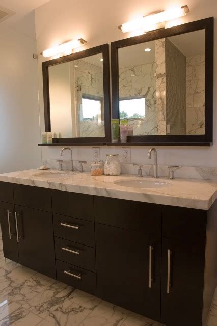 Grey double sink vanity lovely single sink bathroom vanities bath the vanity top either wasnt sealed or not the material they clai. Espresso Double Vanity - Contemporary - bathroom ...