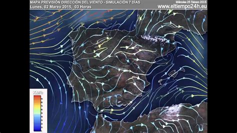 Mapa Previsión Corrientes De Aire 2015 02 25 Youtube