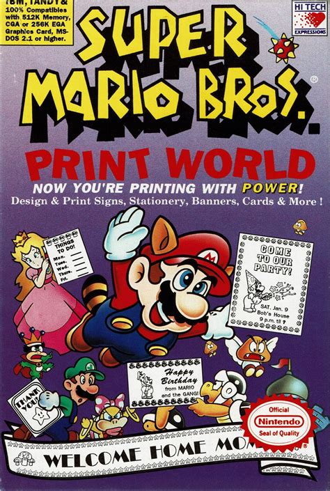 Super Mario Bros Print World Super Mario Wiki The Mario Encyclopedia