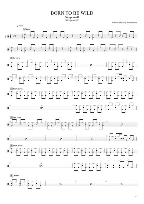 Born To Be Wild Tab By Steppenwolf Guitar Pro Full Score Mysongbook