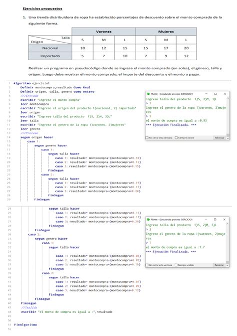 Resolver Ejercicios S Principios De Algoritmos Algoritmos Ejercicios