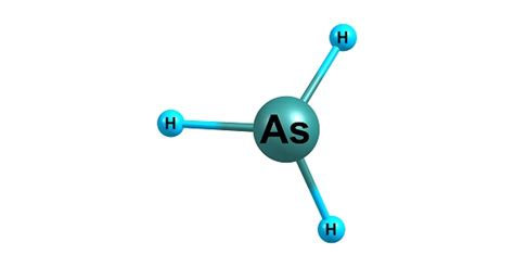 Arsine Molecular Structure Isolated On White Stock Illustration