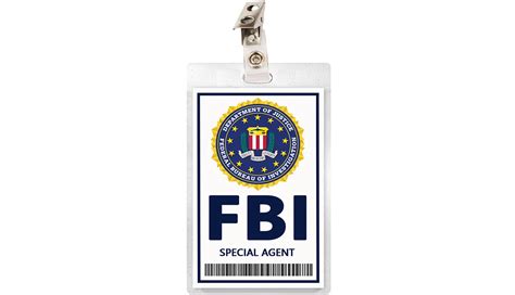 Fbi Id Badge Card Cosplay Costume Name Tag Prop Laminate Etsy
