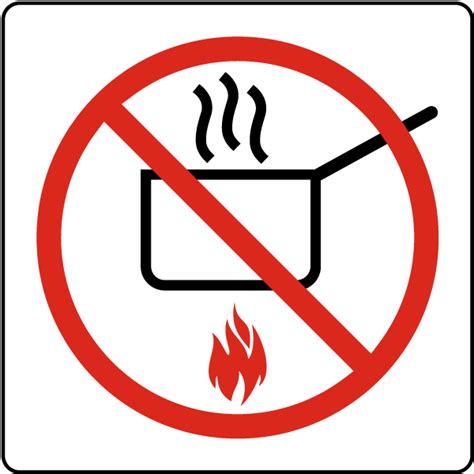 No Cooking Symbol Sign A5361 By