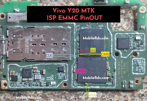 Vivo Y20 ISP EMMC PinOUT Test Point