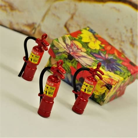 Fire Extinguisher Dollhouse Miniature Real Metal Mini Fire Etsy