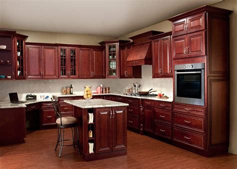 Renovating a kitchen is an expensive endeavor. Supply Dark Cherry Traditional Solid Wood Kitchen Cabinet ...