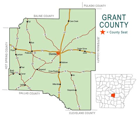 Zz Grant County Map Encyclopedia Of Arkansas