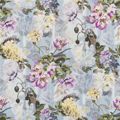 Delft Flower Sky Fabric | Designers Guild | Designers ...