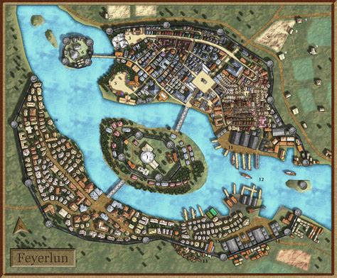 Fantasy City Map Fantasy City