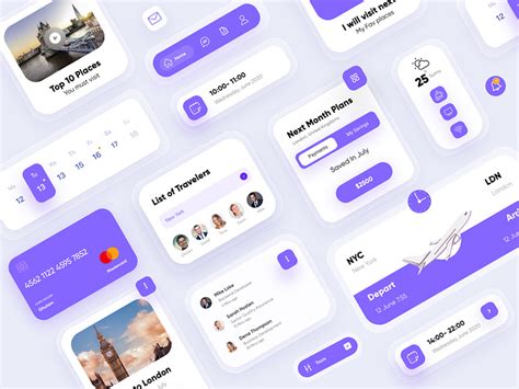 Travel Ui Elements By Ghulam Rasool 🚀 For Cuberto On Dribbble