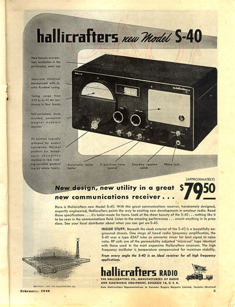 Hallicrafters Model S 40b Communications Receiver 1950