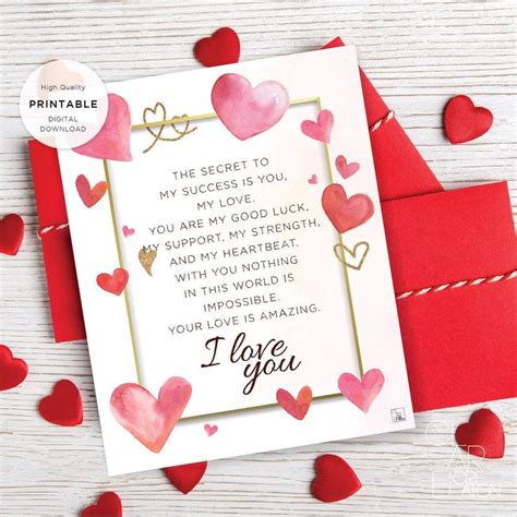 Printable Valentines Day Letter Love Letter Valentines Etsy
