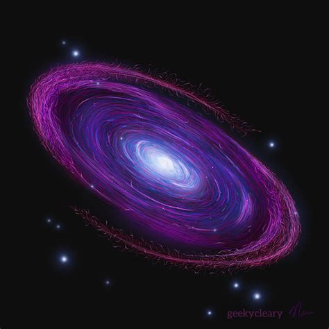 If This Aesthetic Drawing Of A Galaxy Was Real What Celestial Elements