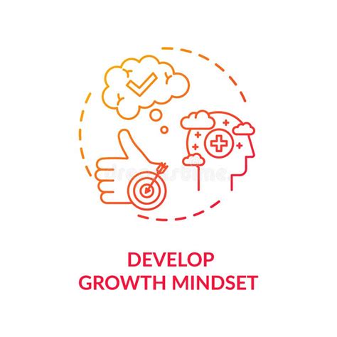 Develop Growth Mindset Concept Icon Stock Vector Illustration Of