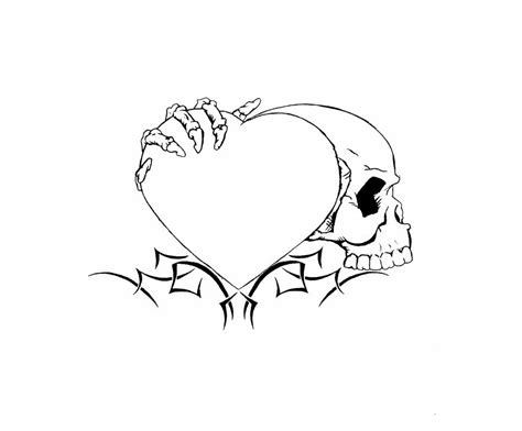 Heart Skull Tattoo Unfinished By Nomad55 On Deviantart
