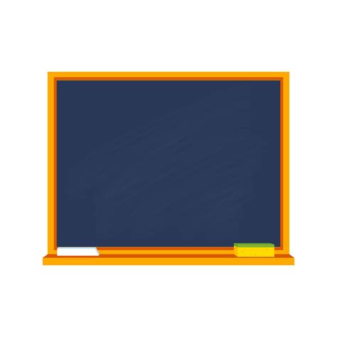 School Board With Chalk And Sponge Chalkboard With Wooden Frame