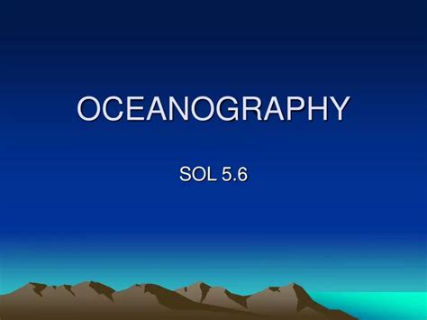 Ppt Oceanography Powerpoint Presentation Free Download Id9606341