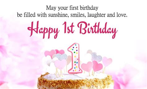 Happy 1st Birthday Girl Wishes Quotes Messages Status And Images
