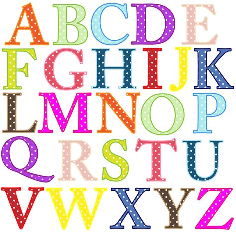 Large colorful alphabet flashcards for kindergarten & preschool! Free Printable Alphabet Cliparts, Download Free Printable ...