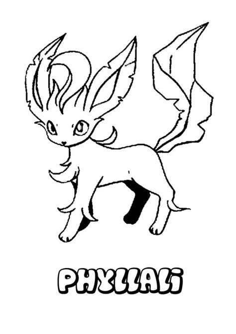 Coloriage Pokemon Phyllali Gratuit à Imprimer