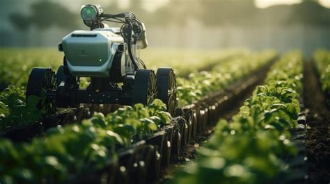 Premium Ai Image Agricultural Robots Robots Assisting In Precision
