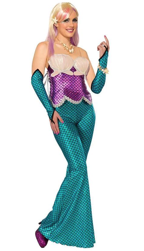 Fantasia Adult Mermaid Costume Pretty Sea Siren Sequin Mermaid Costume Halloween Costumes For