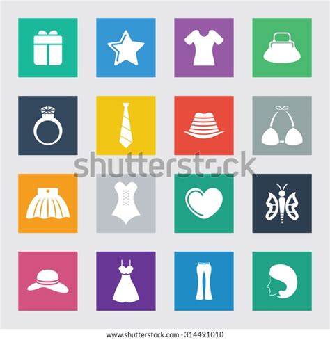 Fashion Icon Set Stock Vector Royalty Free 314491010 Shutterstock