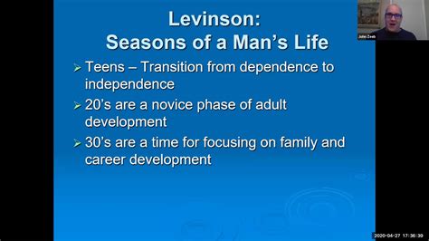 Levinsons Seasons Of A Mans Life Youtube