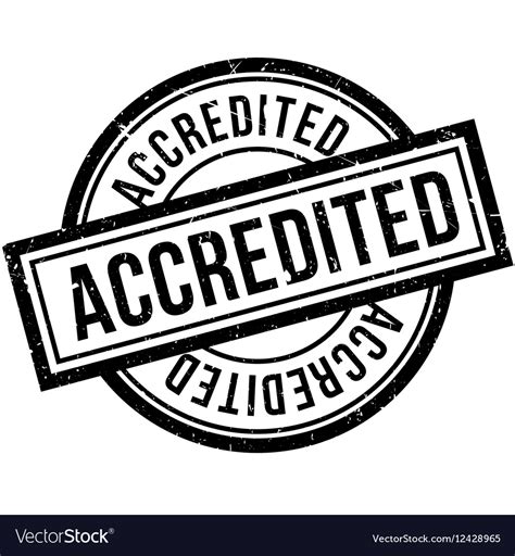 Accredited Rubber Stamp Royalty Free Vector Image