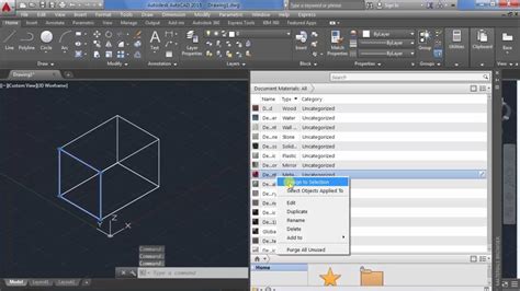 Autocad 3d Material Selection For Different Planes Youtube