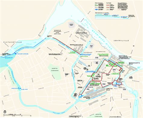 Lowell National Historical Park Official Map Lowell Massachusets