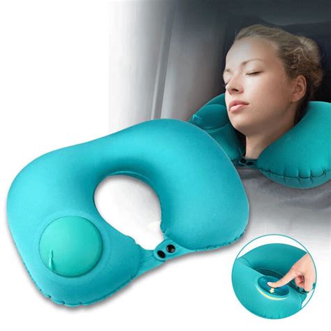 Inflatable Neck Pillow U Shape Travel Pillow Comfortable Travel Accessories Head Neck Rest