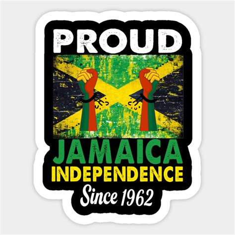 Proud 60th Jamaica Independence Since 1962 Vintage Flag Proud 60th Jamaica Independence