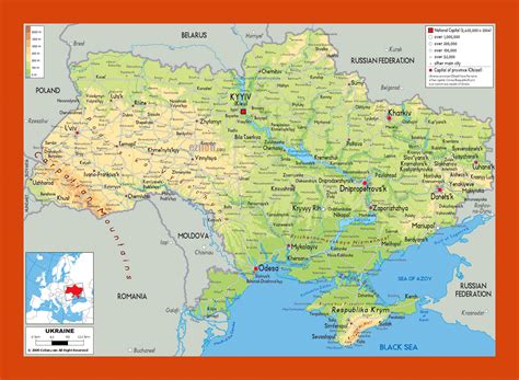 Physical Map Of Ukraine Maps Of The Ukraine Maps Of